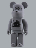 XLARGE���� BE@RBRICK 400% GRAY �ե��å���Ver.